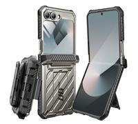 Supcase, Cover completa per Galaxy Z Flip6 anti-urto cavalletto, Grigio