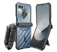 Supcase, Cover completa per Samsung Galaxy Z Flip6 anti-urto cavalletto, Celeste