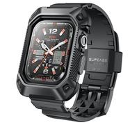 SUPCASE Cover con Cinturino Compatibile con Apple Watch Series 11 (2025) / 10 (2024) 46mm, [Resistente ai Graffi] Robusta Custodia Sportiva da Uomo con Cinturino Regolabile (Nero)
