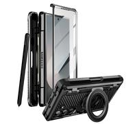 SUPCASE Cover per Samsung Galaxy Z Fold 6 con Portapenna S [Compatibile con MagSafe] [Protezione di Grado Militare] [Proteggi Schermo Integrato e Supporto per Anello Magnetico] (Nero)