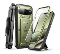 SUPCASE Cover per Google Pixel 10 Pro con pellicola di Protezione, [Supporto Integrato e Clip per Cintura] [Protezione di Grado Militare] Custodia completa per Pixel 10 Pro 2025 (Verde)