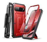 SUPCASE Cover per Google Pixel 10 Pro XL con pellicola di Protezione, [Supporto Integrato e Clip per Cintura] [Protezione di Grado Militare] Custodia completa per Pixel 10 Pro XL 2025 (Rosso)