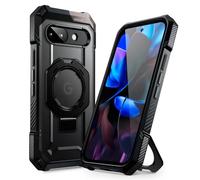 SUPCASE Cover per Google Pixel 9A con Supporto (Unicorn Beetle Grip), [Compatibile con MagSafe] [Protezione di Grado Militare] Custodia Resistente e Magnetica per Pixel 9A 2025 (Nero)