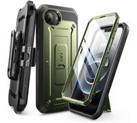 SUPCASE Cover per iPhone 16e con Pellicola Protettiva per Schermo, [Supporto Integrato e Clip per Cintura] [Protezione di Livello Militare] Custodia Completa per iPhone 16e 6.1'' 2025 (Verde)