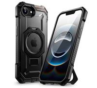 SUPCASE Cover per iPhone 16e con Supporto (Unicorn Beetle Grip) - [Compatibile con MagSafe] [Protezione Militare Antiurto] - Custodia Robusta Magnetica e Antishock per iPhone 16e 6.1" (Nero)