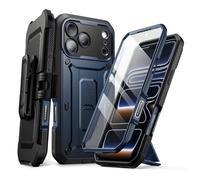 SUPCASE Cover per iPhone 17 Pro Max con Pulsante di Controllo della Fotocamera, [con Supporto e Protezione per lo Schermo] [Protezione di Livello Militare] Cover Resistente a 360 Gradi (Blu)
