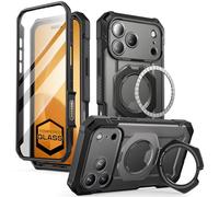 SUPCASE Cover per iPhone 17 Pro (UBGrip Pro), [Pellicola Temperata Integrata e Supporto] [Compatibile con MagSafe] - Custodia Magnetica a Protezione Totale per iPhone 17 Pro (Nero)