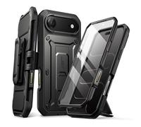 SUPCASE Cover per iPhone Air con Pulsante di Controllo della Fotocamera, [con Supporto e Protezione per lo Schermo] [Protezione di Livello Militare] Cover Resistente a Protezione Totale (Nero)