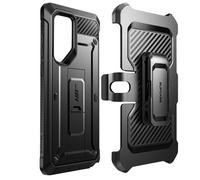 SUPCASE Custodia serie Unicorn Beetle Pro per Samsung Galaxy S22 Ultra 5G (versione 2022), a doppio strato, robusta clip per cintura e cavalletto, senza pellicola protettiva integrata (nero)