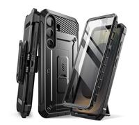 SUPCASE Cover per Samsung Galaxy S25 FE con Supporto e Clip da Cintura, [Protettivo Integrato per lo Schermo] [Protezione di Grado Militare] Custodia Robusta e Resistente per Galaxy S25 FE (Nero)