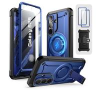 SUPCASE Cover per Samsung Galaxy S26 (2026) con Supporto, [2 Cornici Frontali] [Compatibile con Ricarica Wireless] [Proteggi schermo Integrato e Clip da Cintura] Custodia per Samsung S26 (Blu)