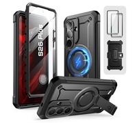 SUPCASE Cover per Samsung Galaxy S26 Plus con Supporto, [2 Cornici Frontali] [Compatibile con Ricarica Wireless] [Proteggi schermo Integrato e Clip da Cintura] Custodia per S26 Plus (Nero)