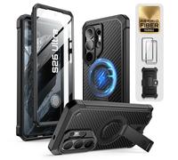 SUPCASE Cover per Samsung Galaxy S26 Ultra con Supporto, [2 Cornici Frontali] [Compatibile con Ricarica Wireless] [Proteggi schermo Integrato e Clip da Cintura] Custodia per S26 Ultra (Aramid)