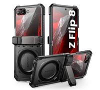 SUPCASE Cover per Samsung Galaxy Z Flip 8 con Supporto Magnetico | Custodia a 360° con Protezione per Schermo [Grado Militare] [Protezione Cerniera] [Compatibile con Magsafe] (UB Grip), Nera