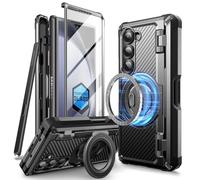 SUPCASE Cover per Samsung Galaxy Z Fold 6 con Portapenna S [Compatibile con MagSafe] [Protezione di Grado Militare] [Proteggi Schermo Integrato e Supporto per Anello Magnetico] (Nero)