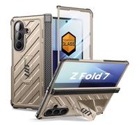 SUPCASE Cover per Samsung Galaxy Z Fold 7 con supporto pieghevole (UB Pro) [protezione schermo in vetro temperato] [protezione qualità militare] Cover integrale robusta per Samsung Z Fold 7, Desert
