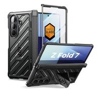 SUPCASE Cover per Samsung Galaxy Z Fold 7 con supporto pieghevole (UB Pro) [protezione schermo in vetro temperato] [protezione qualità militare] Cover integrale robusta per Samsung Z Fold 7, nero