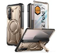 SUPCASE Cover per Samsung Galaxy Z Fold 7 con Supporto (UB Grip), [Compatibile con MagSafe] [Pellicola in Vetro Temperato Integrata] [Protezione Cerniera] - Custodia Militare Antiurto (Deserto)