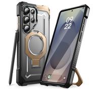Supcase, Cover per Samsung S25 Ultra Antichoc Anello Supporto Video, Oro