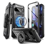 SUPCASE Custodia magnetica per Google Pixel 9/9 Pro con supporto (UBPro Mag), supporto MagSafe, pellicola protettiva integrata e clip da cintura, protezione di grado militare, custodia magnetica per