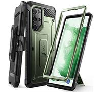 Supcase Custodia per Samsung Galaxy S22 Ultra (6,8 pollici) 5G custodia protettiva robusta [Unicorn Beetle Pro] senza pellicola protettiva con clip per cintura e supporto, verde