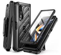 SupCase Custodia per Samsung Galaxy Z Fold 4 5G (2022), bumper Case robusta custodia protettiva premium [Unicorn Beetle] con pellicola protettiva integrata, clip per cintura e supporto (nero)