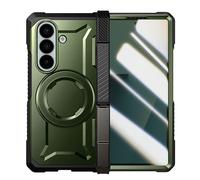 SUPCASE Cover per Samsung Galaxy Z Fold 7 con Supporto (UB Grip), [Compatibile con MagSafe] [Pellicola in Vetro Temperato Integrata] [Protezione Cerniera] - Custodia Militare Antiurto (Verde)