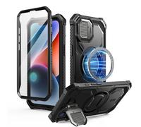 i-Blason Cover Magnetica per iPhone 16e 6.1'' con Copertura per Fotocamera e Supporto [Protezione Schermo Integrata] [Compatibile con la Ricarica Wireless] Custodia Robusta per iPhone 16e (Verde)