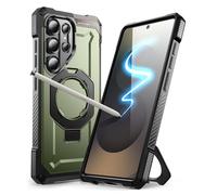 SUPCASE Magnetica Cover per Samsung Galaxy S25 Ultra con Supporto, [Supporta S Pen] [Compatibile con MagSafe] [Protezione di Livello Militare] Custodia Anticaduta Resistente per S25 Ultra (Verde)