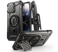 SUPCASE UB Mag XT - Custodia integrale resistente con cavalletto integrato e clip per cintura, per iPhone 14 Pro Max/iPhone 13 Pro Max, con protezione per fotocamera, compatibile con MagSafe (nero)