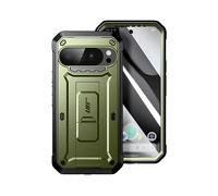 SUPCASE Cover per Google Pixel 10 Pro XL con pellicola di Protezione, [Supporto Integrato e Clip per Cintura] [Protezione di Grado Militare] Custodia completa per Pixel 10 Pro XL 2025 (Verde)