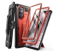 SUPCASE Unicorn Beetle Pro Cover per Samsung Galaxy S24 Ultra con supporto, [2 cornici anteriori] Cover integrale antiurto a 360° con clip per cintura e cavalletto con protezione schermo per S24
