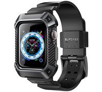 SUPCASE [Unicorn Beetle Pro Custodia Apple Watch 4 / Watch 5 / Watch 6 / Watch SE [44mm] con Cinturino da Ricambio per Apple Watch Serie 4 2018, Serie 5 2019, Serie 6 e SE 2020, Nero