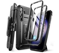 SUPCASE Unicorn Beetle Pro - Custodia per Samsung Galaxy S24 con supporto, 2 cornici anteriori, pellicola protettiva integrata e clip per cintura, protezione di grado militare, custodia paraurti per