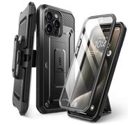 SUPCASE Unicorn Beetle Pro - Custodia per telefono compatibile con iPhone 15 Pro, con pellicola proteggi schermo, supporto ad anello, resistente agli urti, colore nero