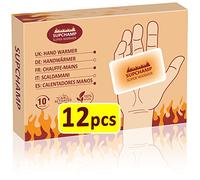 Supchamp Scaldamani, 12 PCS Hand Warmers, in Tasca per le Mani, usa e Getta, Fino a 10 Ore di Calore, Cuscinetti di Calore per le Mani, Attivati ad Aria naturale, Attività all'aperto Invernali