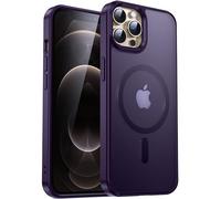 Supdeal Custodia Magnetica per iPhone 12/ iPhone 12 Pro, Compatibile con MagSafe, Antiurto Protezione Case, Silicone Opaco Traslucido Cover, Design Caricabatterie Mag Safe, 6,1", Viola