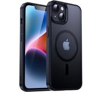 Supdeal Custodia Magnetica per iPhone 13/ iPhone 14, Compatibile con MagSafe, Antiurto Protezione Case, Silicone Opaco Traslucido Cover, Design Caricabatterie Mag Safe, 6,1", Nero