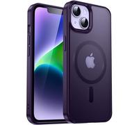 Supdeal Custodia Magnetica per iPhone 13/ iPhone 14, Compatibile con MagSafe, Antiurto Protezione Case, Silicone Opaco Traslucido Cover, Design Caricabatterie Mag Safe, 6,1", Viola