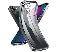 Supdeal Custodia Trasparente per iPhone 13 Mini, Mai Gialla con, Protezione Fotocamera, Cover Case in Silicone Trasparente Ultra Sottile e Leggera, Impronte Digitali Antiaderenti, 5,4", Nero