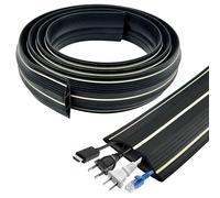 SUPEASY Ponte per cavi da pavimento, 3 metri, protezione flessibile per cavi da pavimento, in PVC, per ufficio, officina, magazzino, concerti, gestione dei cavi e protezione dagli inciampi