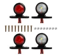 Supecesorio Luci Ingombro Laterali LED 12 V 24V, Luci di Segnalazione laterale, 4 Pezzi Rosso Bianco Double Face luci posizione led, Luci laterali a LED per Rimorchi, Autobus, SUV, Roulotte, Furgoni