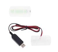 Supefriendly - Eliminatore di batterie a D, 2 m, alimentato tramite USB, può sostituire da 1 a 4 batterie LR20 D da 1,5 V