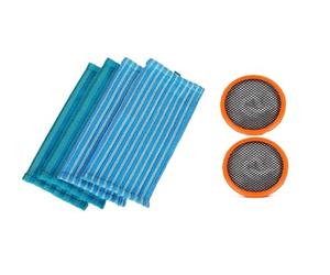 SUPENG Compatibile con Philips FC8009/01 filtro 180° spazzola a rullo XV1700 cuscinetti in microfibra compatibili con SpeedPro FC6726 FC6725 Aqua FC6728 FC6729 Ricambio (colore: 2 filtri e 4 mop)