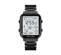 SUPENG Compatibile con SKMEI Fashion Watch Astronaut Electronic LED Digital Watch Cronometro Compatibile con Orologio Multifunzionale Luminoso Impermeabile da Uomo (Color : Schwarz)