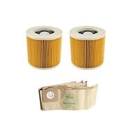 SUPENG Sacchetti filtri Antipolvere di Ricambio compatibili con aspirapolvere Karcher Parti Cartuccia Filtro HEPA WD2250 WD3.200 MV2 MV3 WD3 (Color : HXL2030)