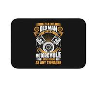 Super Assorbente Zerbini per esterni I May Be An Old Man But On My Motorcycle I Am As Young As Any Teenager Soft Cozy Absorbent Tappeto d'Ingresso Tappeto da Bagno 40×60cm per Bagno,Ufficio,Soggiorno