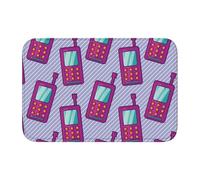 Super Assorbente Zerbini per esterni Seamless Pattern for Old Cell Phones Soft Cozy Absorbent Zerbino Tappetino WC 40×60cm per Ufficio,WC,Corridoio