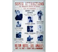 Super Attractions ( Rock N Roll Stars ) Goffrato Acciaio Insegna 300mm x 200mm