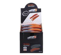 SUPER B Tire Lever Classic, Plastic, 1 Set = 105 PCS in counterdisplay assortet (Orange And Grey)